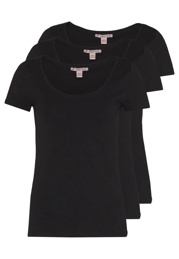 T-Shirt ANNA FIELD Anna Field 3 Pack Noir Femme | BOK-2899778